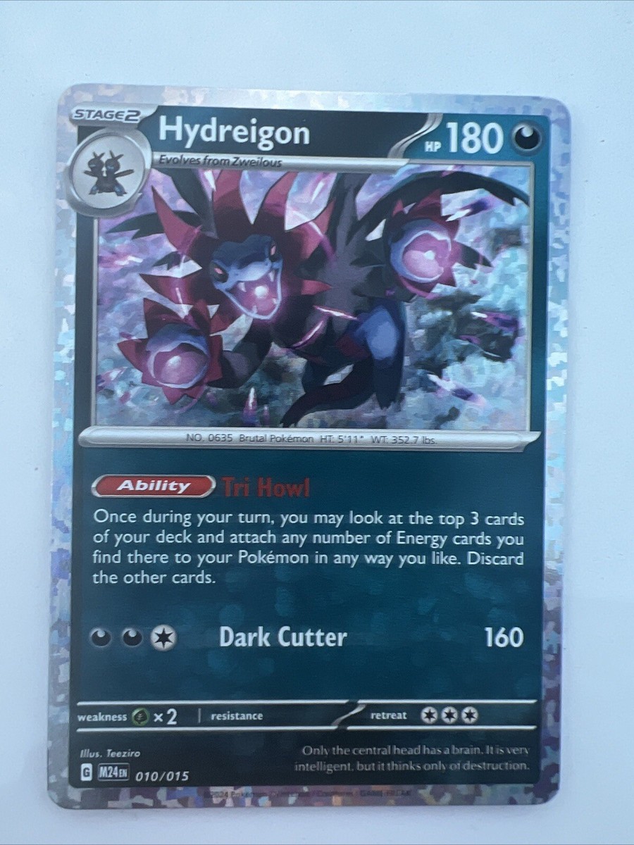 hydreigon pokemon card 010 015 Hydreigon 010/015 Pokemon McDonald's Promo 2024 Holo Rare Mint