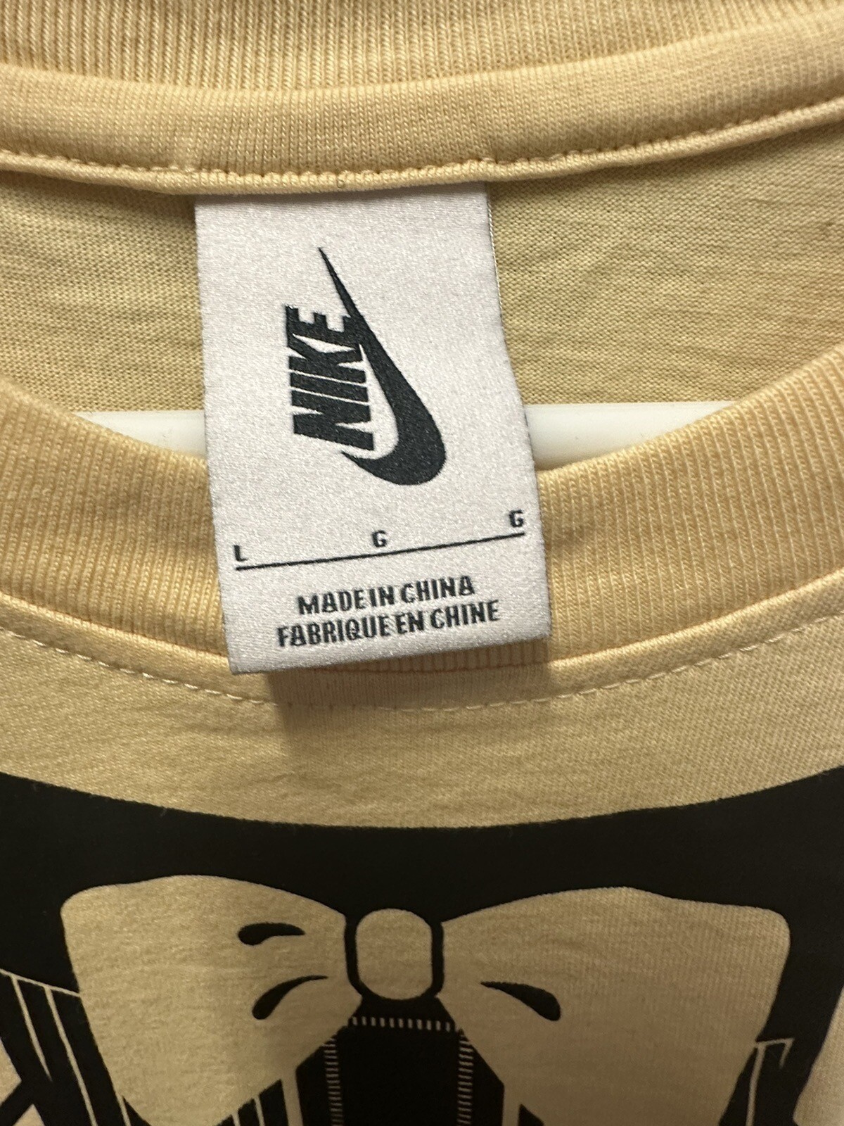 OFF WHITE X NIKE T shirt Nike x OFF WHITE NRG A6 retrò uomo L marrone chiaro BQ0827 458 logo grafica