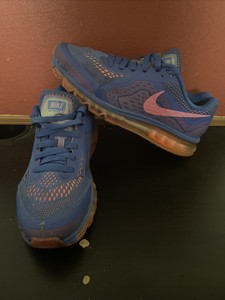 Nike air max para mujer Talla 9.5 Jogging Zapatillas Azul Rosa Naranja  621078-400 | eBay