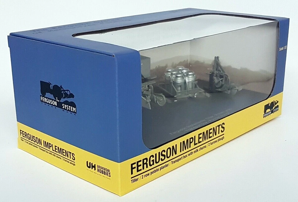 UH 1/32 Scale Ferguson Implements Tiller Potato Planter Transport Box & Plough - Image 2 of 4
