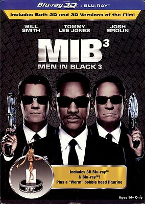 Men In Black 3 (MIB 3) 3D Collector's Edition SteelBook w/Worm