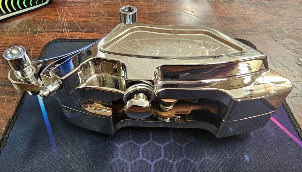 Revtech Chrome Front Right Brake Caliper 1984-1999 Harley Sportster Dyna Touring - Image 4 of 4