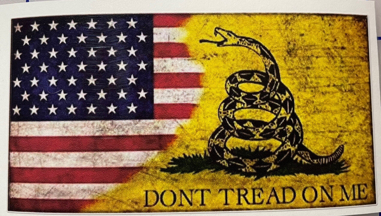 Pair Don't Tread On Me Decal Sticker Laptop Stickers Gadsden Flag 2nd Guns Usa