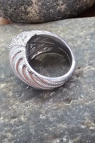 Judith Ripka CZ Wide Band Ring Heavy, Nice! Size 5 ~ 13.89 Grams!!! - Picture 8 of 8