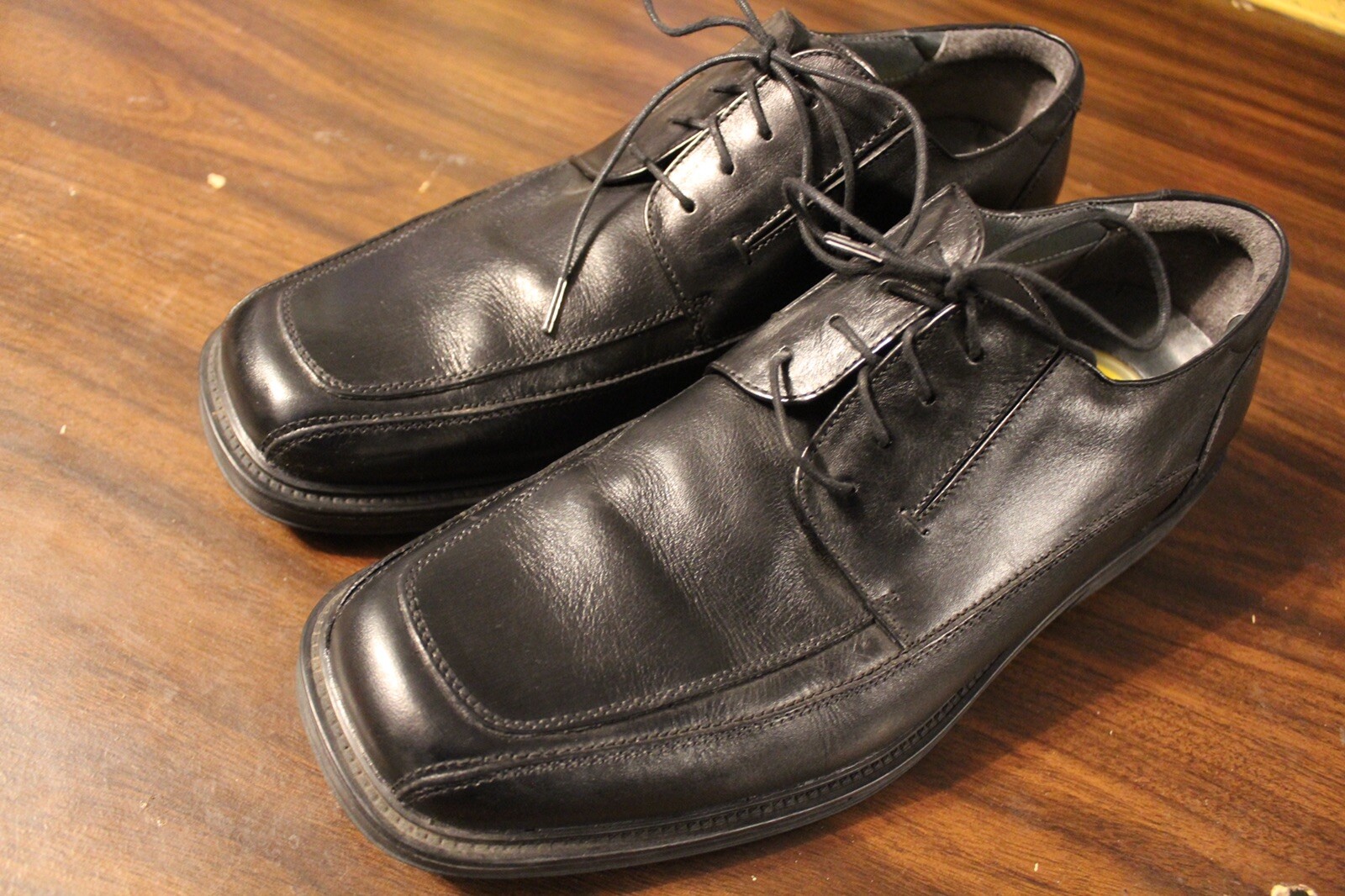 SAOLA Oxford Dockers uomo punta quadrata taglia US 11 5M pelle nera comode