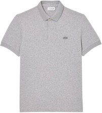 Lacoste Polo Uomo Manica Corta Parigi, Argento Heathered, Med