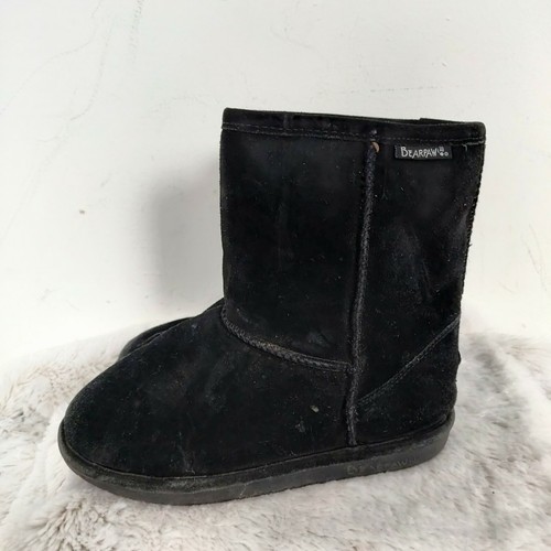 Bearpaw Emma Short Black Suede Boots 