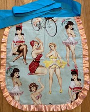 Vintage Half Apron Retro Burlesque Women Feminist Pinup Skirt Models Female