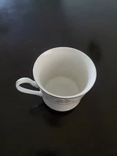 Cannes white rose china tea cups