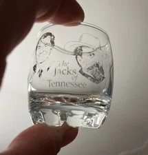 jack daniels whiskey glasses shot sipper size RARE
