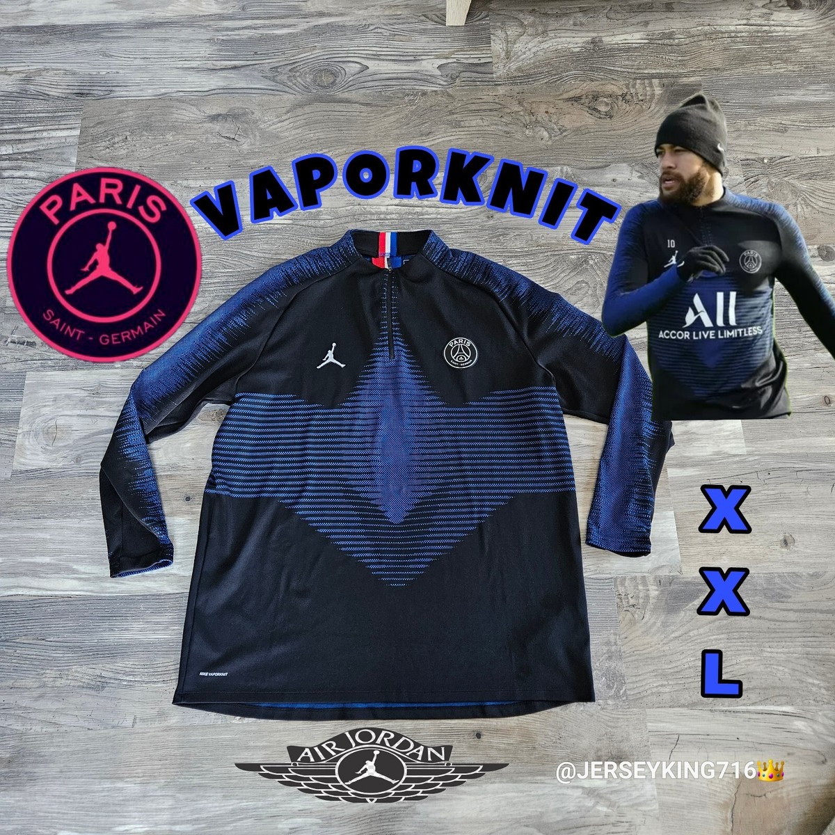 激レア Nike Jordan VaporKnit PSGドリルトップ Jordan PSG 19/20 Strike Long Sleeve Drill Top Rare Size XXL