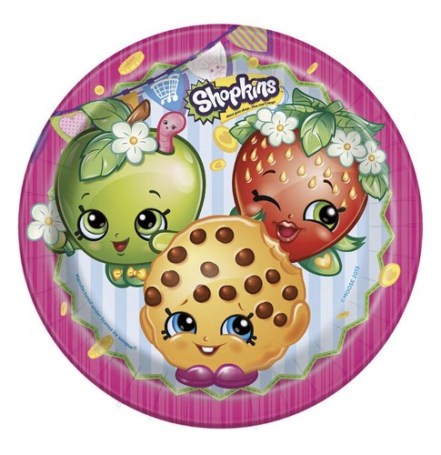 SHOPKINS PARTY Birthday Favor Plates Cups Napkins Tableware Decoration Banner - Picture 16 of 42