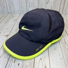 Nike Dri-Fit Toddler Hat Cap Youth Gray  Neon Yellow Polyester READ