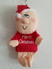 Vintage Dan Brechner Merry Christmas Santa Claus Doll Ornament 10"