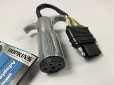 Hopkins 47315 Trailer Lights Adapter - 6-round To 4-flat Flexible Wire Connector