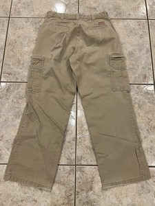Mens 34X30 Dickies LP337DS Beige Khaki Occupational Cargo Work pants Distressed