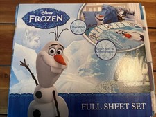 Disney Frozen Full Sheet Set 4 Piece Build A Snowman NEW