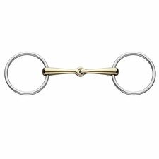 Horse 5 1/4" SS German Copper Loose Ring Snaffle Bit 35192H