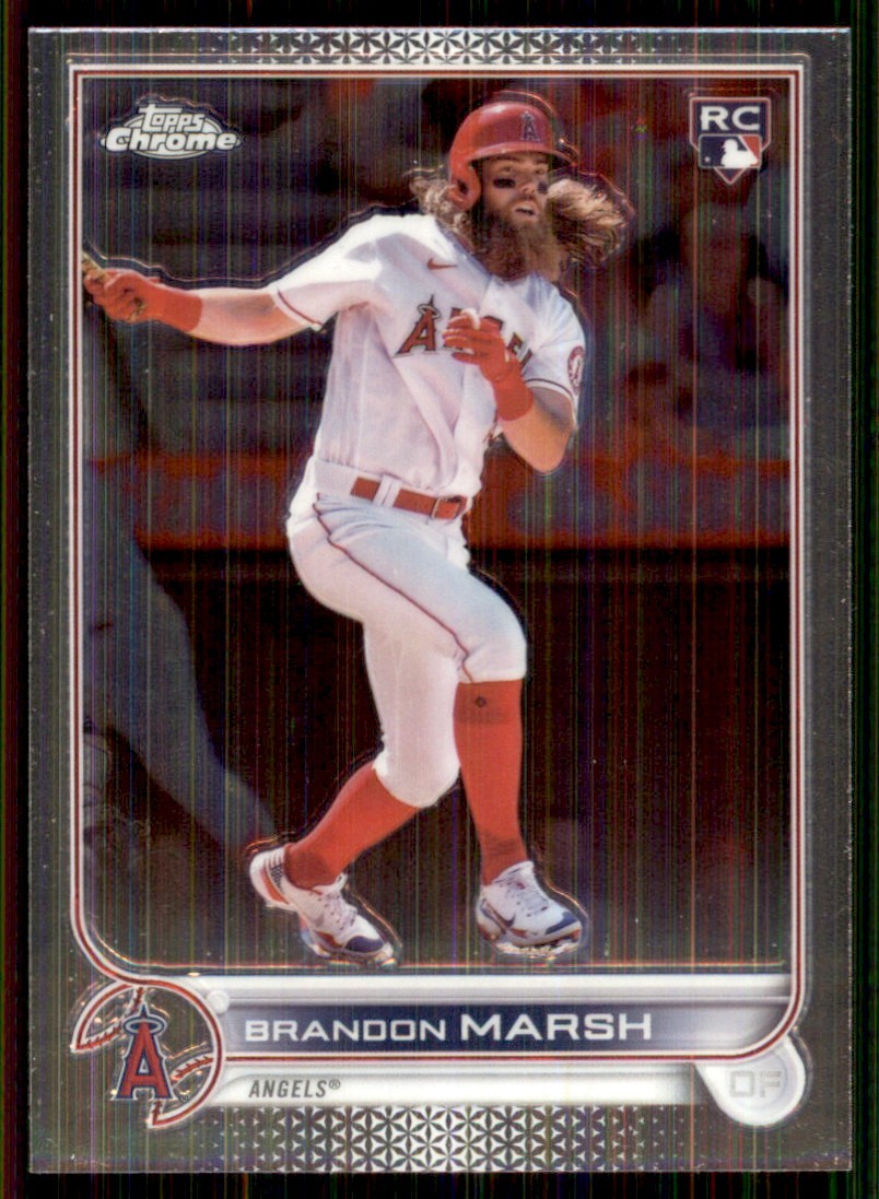 2022 Topps Chrome Sonic #133 Brandon Marsh RC Rookie Los Angeles Angels
