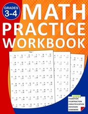 Math Workbook For Grades 3-4 With Addition, Subtraction, Multiplication, and Div