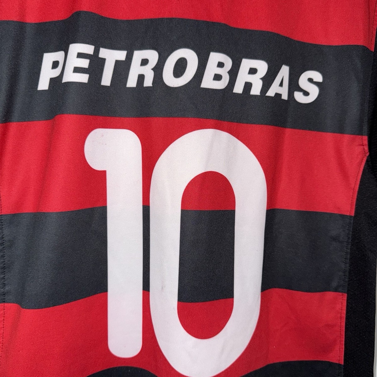 Nike Flamengo Jersey #10 Petrobras Red Black Youth Large Dri Fit