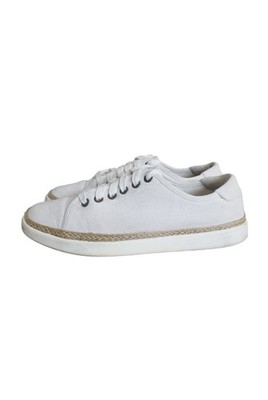 Vionic Sneakers Womans Size 7 Cream Hattie Lace Up Espadrille Casual Comfort