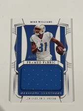 2022 National Treasures Framed Fabric Holo Silver #37 Mike Williams Jersey /49