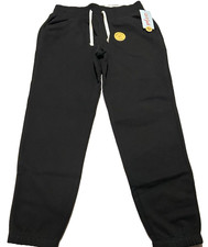 Cat  Jack Girls Black Fleece Joggers Lrg 10/12 Reinforced Knee Pockets New