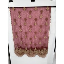 Indian Dupatta Bridal Red Gold Bling Embroidered Embellished Net Gala Bling