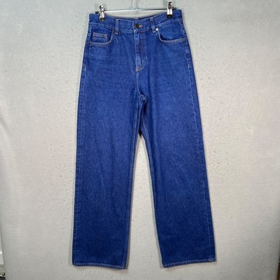 COS Womens Size 26 High-Waisted Relaxed Fit Blue Straight-Leg
