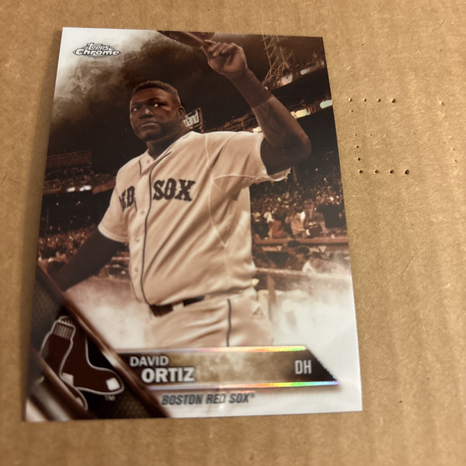 2016 Topps Chrome SEPIA REFRACTOR David Ortiz #153 Boston Red Sox Baseball (f3)