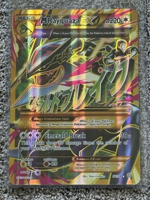 Pokemon TCG M Rayquaza EX 98/98 XY Ancient Origins Mega Shiny Full Art Holo