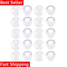 10 Pairs Small Clear color Silicone Replacement Ear Buds Tips for Audio-Techn...