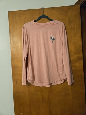 Lauren James Aloha Darlin Pink Long Sleeve Sunblock Shirt Size M