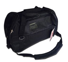 Black - Pet Carrier Oxford Soft Side Dog Tote 16" x 8" x 11" Shoulder Bag Small