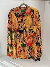 SIR BONSER For Lello Calia Italian Silk Dress Shirt Paisley Versace-like