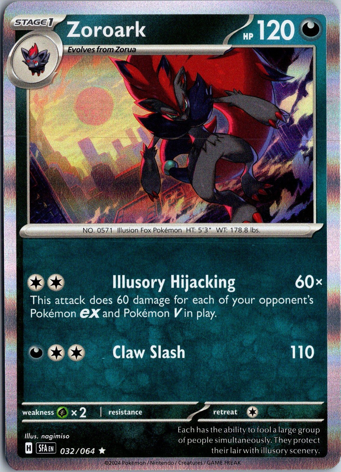 Zoroark Rare SV: Shrouded Fable 032/064 NM