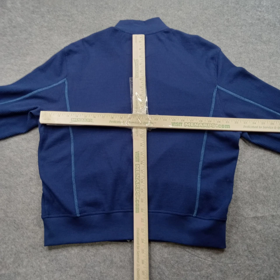 Chaqueta Robert Graham Para Hombres Azul Medio Cremallera Completa Tejido Bombardero Suéter Pista Informal Foto 4 de 4