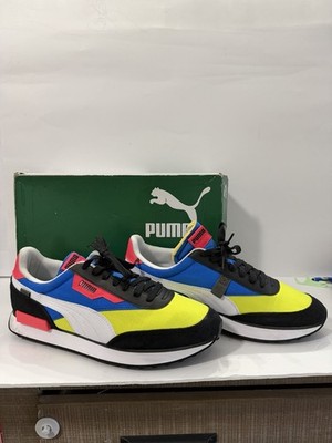 PUMA Future Rider Play On Blue Yellow Red Men s Sneakers Size 11.5 New 371149-68