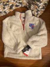 New York Rangers Fleece Quarter Zip Sz 7/8 Child NWT Girls