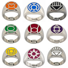 Sizes 5-16 Stainless Steel Adjustable Comics DC Lantern Ring Justice league