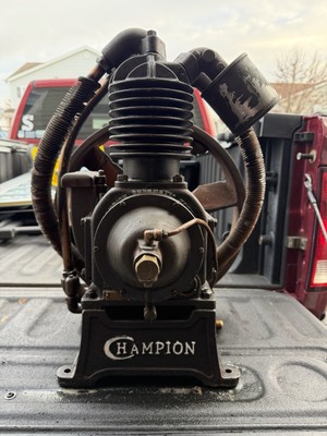 Antique Champion Pneumatic SE-14 Air Compressor Pump Industrial Cast Iron