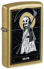 Zippo Death Card Desig Street Brass Windproof Pocket Lighter, 46722