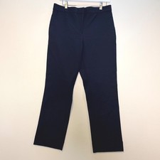 Ann Taylor Black Cuffed Straight Leg Trousers Pants Size 8 Professional