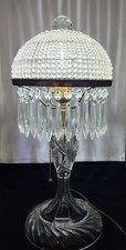 Beautiful Vintage Cut Glass Mushroom Table Lamp