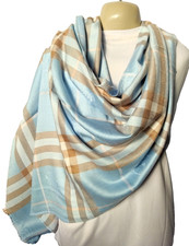 Burberry Scarf 100 Cashmere Shawl Women Stole Soft Fringes Wrap