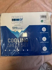 Degrees of Comfort Coolmax Cooling Sheet Set for Twin XL Size Bed, Light Grey