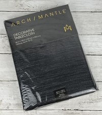 Arch Mantle Decorative Tablecloth Dark Gray Shiny Polyester 60" x 120" NEW