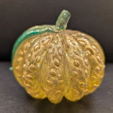 Vintage Murano Glass Cordonato d’Oro Barovier & Toso Gold Aventurine Apple
