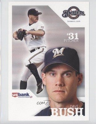 2008 US Bank Milwaukee Brewers Team Issue Dave Bush David Bush 0b0